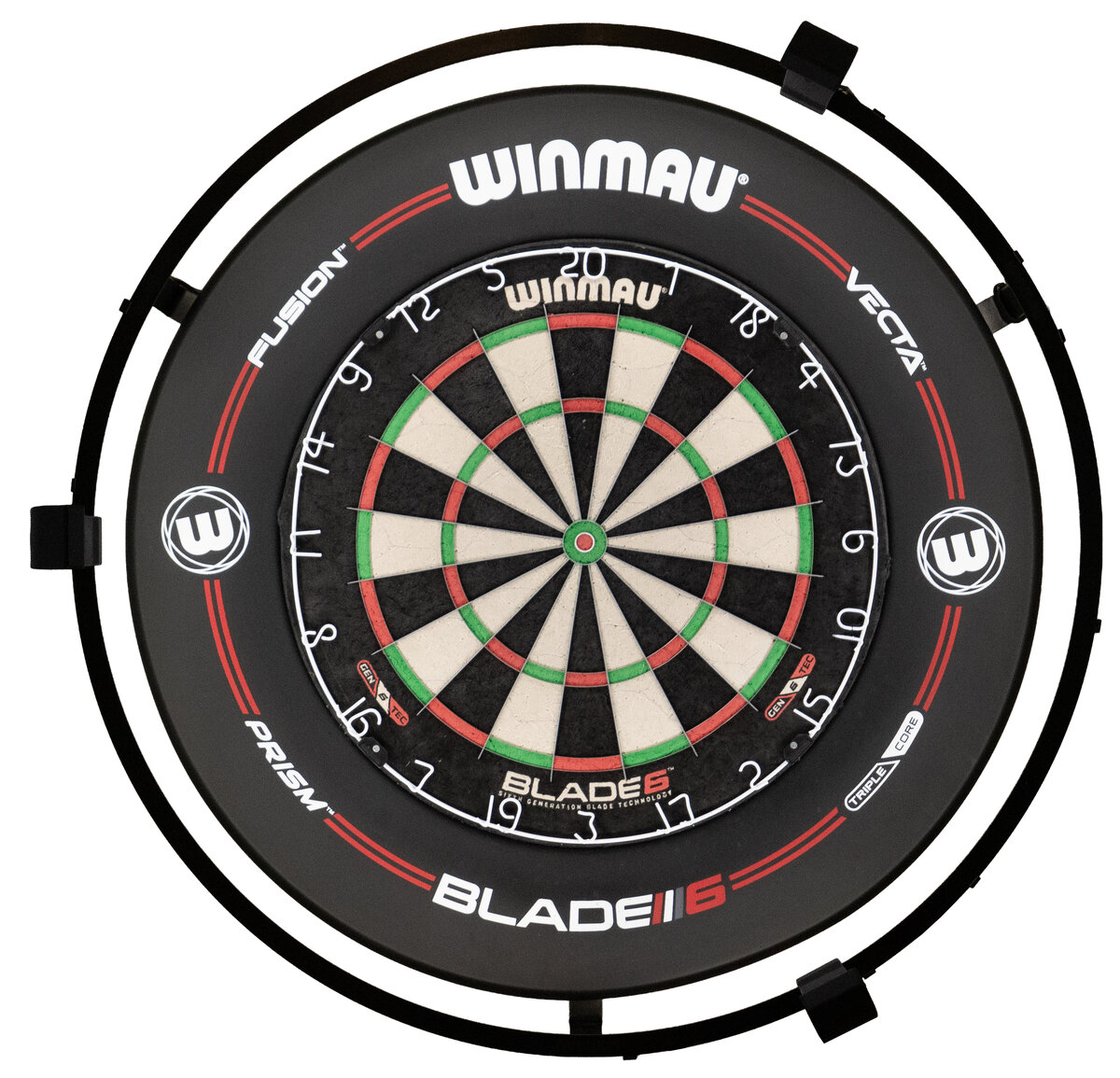 DBE Darts Kamerahalterung am Lichtring montiert